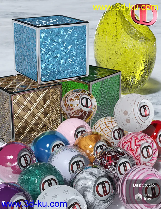 DD Gorgeous Glass Shaders for Iray Vol.1 MR模型的图片1
