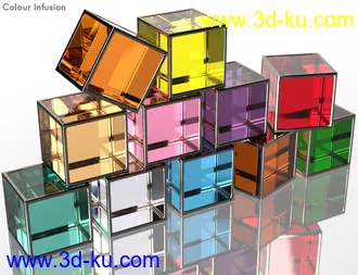 3D打印模型DD Gorgeous Glass Shaders for Iray Vol.1 MR的图片