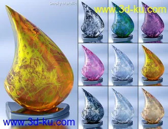 3D打印模型DD Gorgeous Glass Shaders for Iray Vol.1 MR的图片