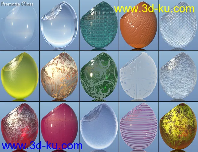 DD Gorgeous Glass Shaders for Iray Vol.1 MR模型的图片10