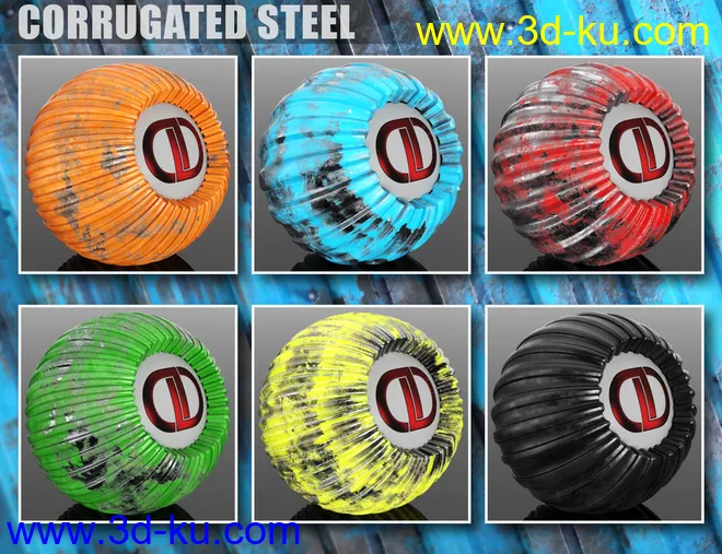 DD PBR Metal Shaders for Iray模型的图片2