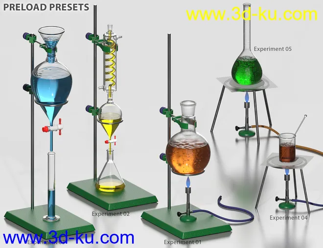 DD Science Lab Glassware模型的图片2