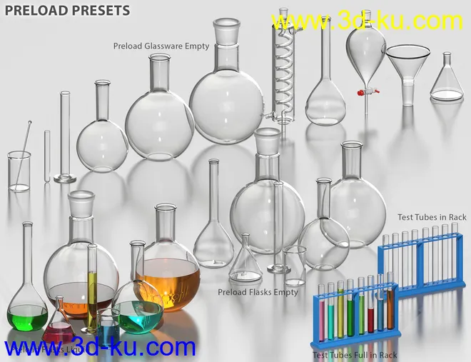 DD Science Lab Glassware模型的图片3