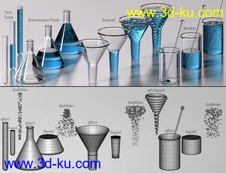 3D打印模型DD Science Lab Glassware的图片