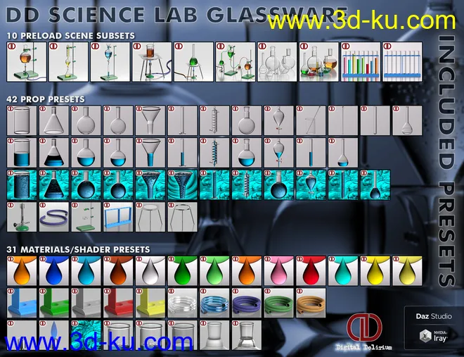 DD Science Lab Glassware模型的图片13