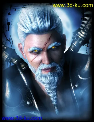 3D打印模型Death Strike Hair for Genesis 8 Males的图片