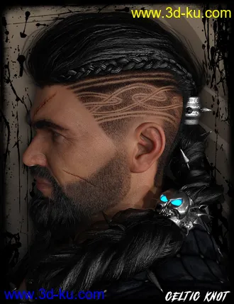 3D打印模型Death Strike Hair for Genesis 8 Males的图片