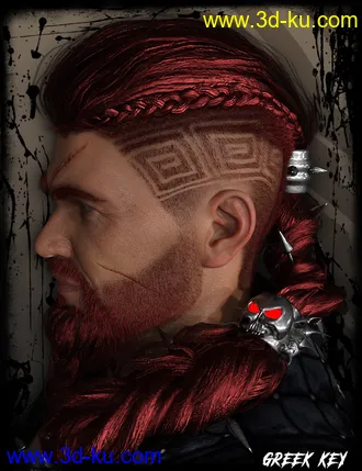 3D打印模型Death Strike Hair for Genesis 8 Males的图片