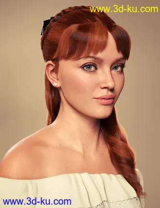3D打印模型Debutante Hair for Genesis 8 and 8.1 Female的图片