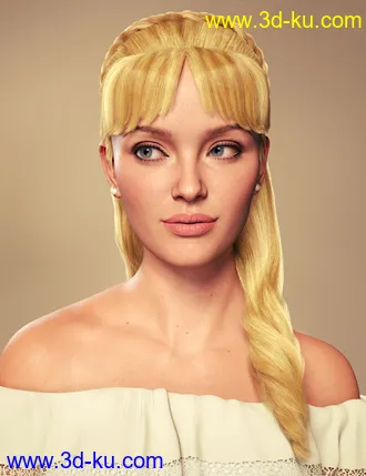 3D打印模型Debutante Hair for Genesis 8 and 8.1 Female的图片