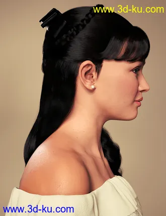 3D打印模型Debutante Hair for Genesis 8 and 8.1 Female的图片