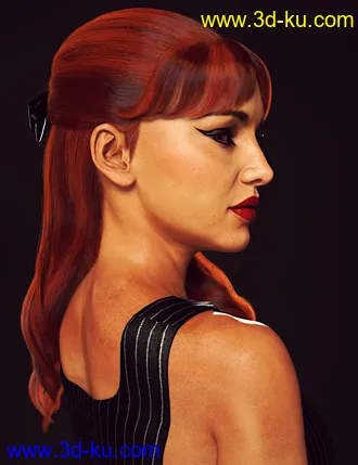 3D打印模型Debutante Hair for Genesis 8 and 8.1 Female的图片