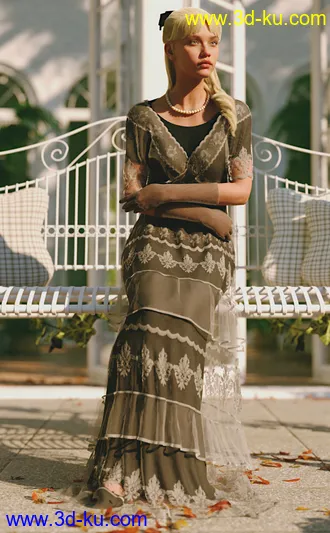 3D打印模型Debutante Hair for Genesis 8 and 8.1 Female的图片