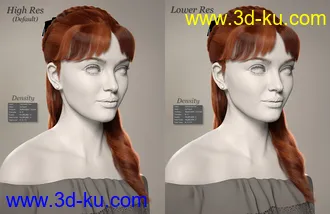 3D打印模型Debutante Hair for Genesis 8 and 8.1 Female的图片