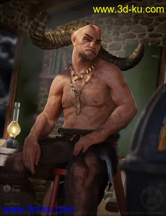 3D打印模型Demon Krampus for Genesis 8 Male的图片