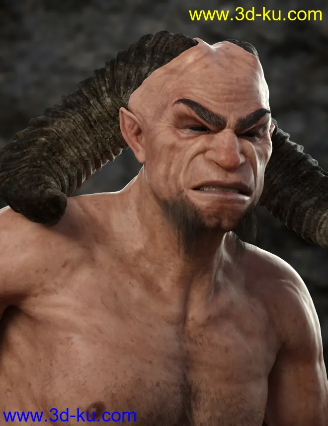 Demon Krampus for Genesis 8 Male模型的图片4