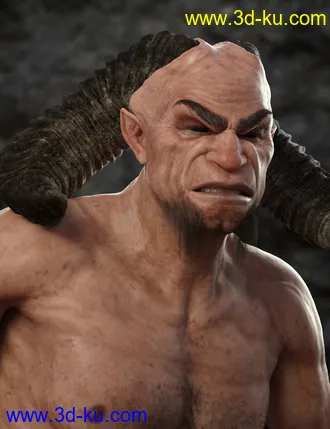 3D打印模型Demon Krampus for Genesis 8 Male的图片