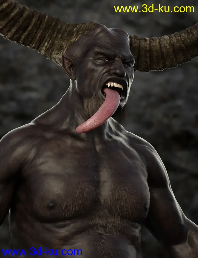 Demon Krampus for Genesis 8 Male模型的图片5