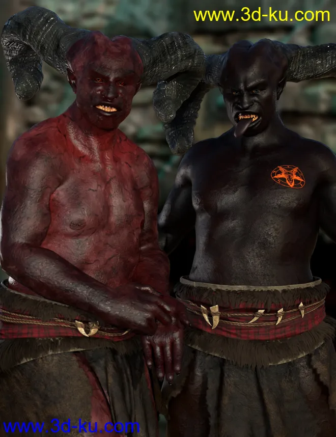 Demonic Textures for Demon Krampus模型的图片1