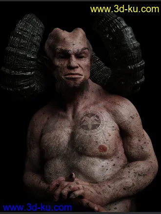 3D打印模型Demonic Textures for Demon Krampus的图片