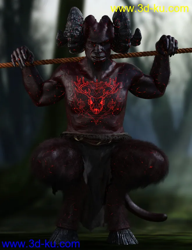 Demonic Textures for Demon Krampus模型的图片3