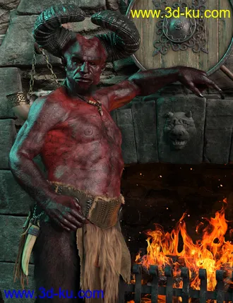 3D打印模型Demonic Textures for Demon Krampus的图片