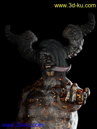 3D打印模型Demonic Textures for Demon Krampus的图片
