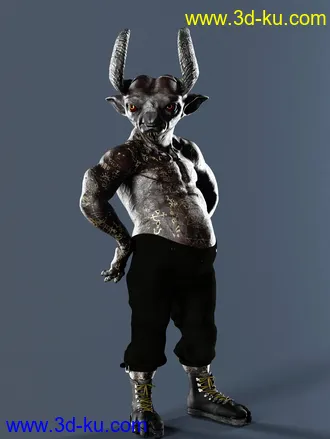 3D打印模型Demonic Textures for Demon Krampus的图片
