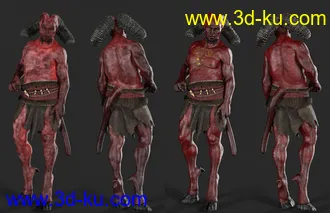 3D打印模型Demonic Textures for Demon Krampus的图片