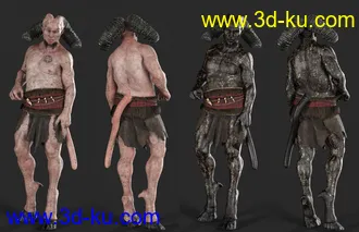 3D打印模型Demonic Textures for Demon Krampus的图片