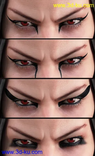 Devilish Makeup for Genesis 8 and 8.1模型的图片6