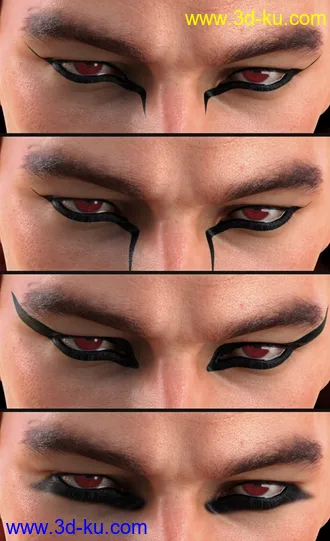 3D打印模型Devilish Makeup for Genesis 8 and 8.1的图片