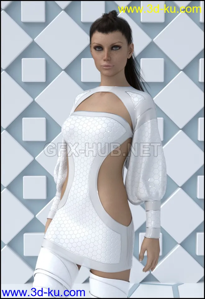 dForce - Pseudo Punk 2050 for G8F模型的图片1