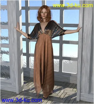 3D打印模型dForce - Saffron Dress for G8F的图片