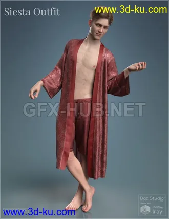 3D打印模型dForce - Siesta Outfit for Genesis 8 Male的图片