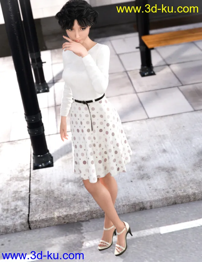 dForce Aimy Style Outfit for Genesis 8 Female(s)模型的图片1