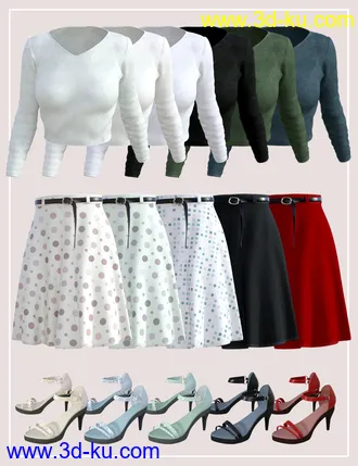 3D打印模型dForce Aimy Style Outfit for Genesis 8 Female(s)的图片