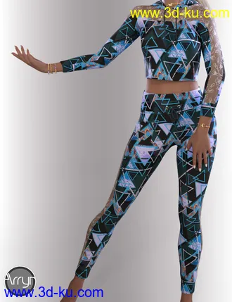 3D打印模型dForce Amelie Homewear for Genesis 8.1 Females的图片