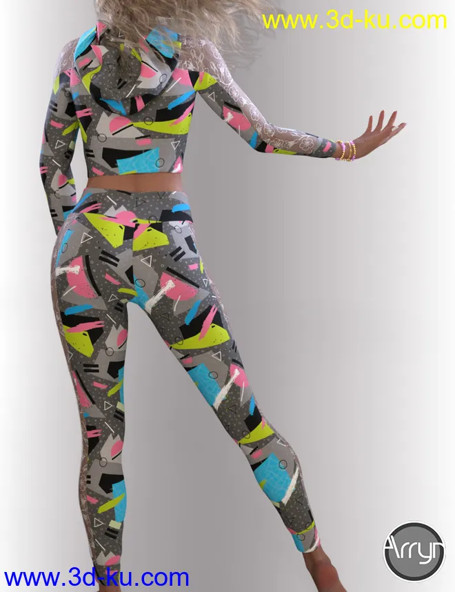 dForce Amelie Homewear for Genesis 8.1 Females模型的图片3