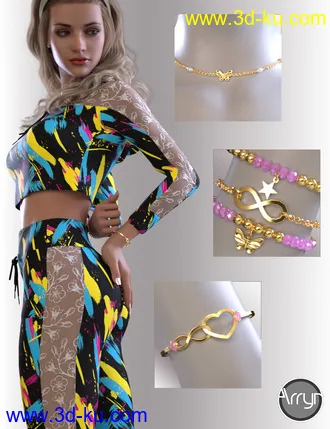 3D打印模型dForce Amelie Homewear for Genesis 8.1 Females的图片