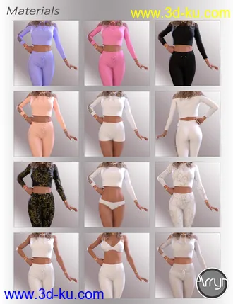 3D打印模型dForce Amelie Homewear for Genesis 8.1 Females的图片