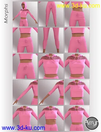 3D打印模型dForce Amelie Homewear for Genesis 8.1 Females的图片