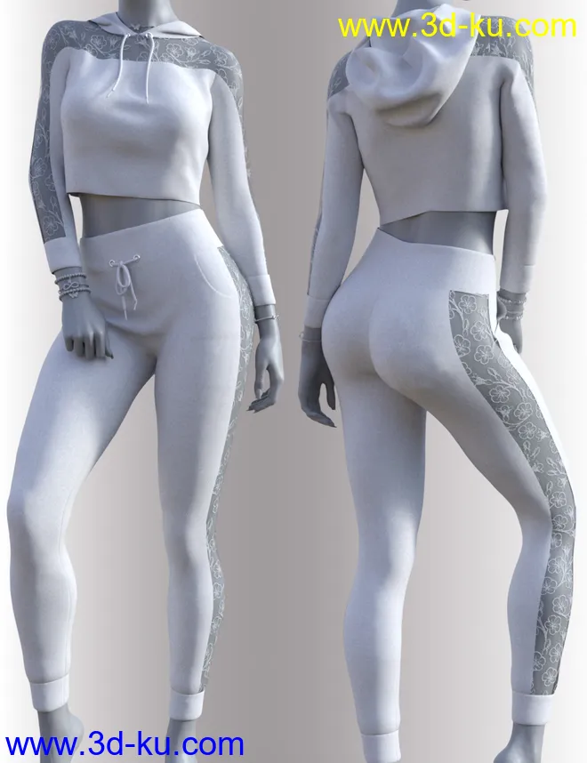 dForce Amelie Homewear for Genesis 8.1 Females模型的图片8