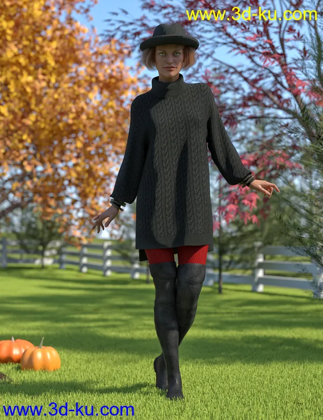 dForce Autumn Days for Genesis 8 Female(s)模型的图片1