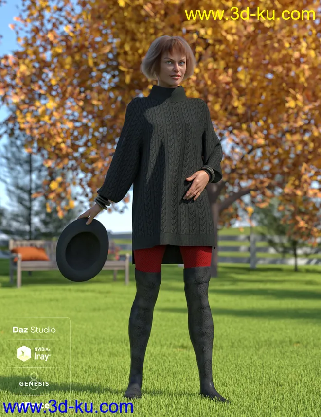 dForce Autumn Days for Genesis 8 Female(s)模型的图片2