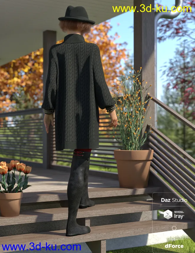 dForce Autumn Days for Genesis 8 Female(s)模型的图片3