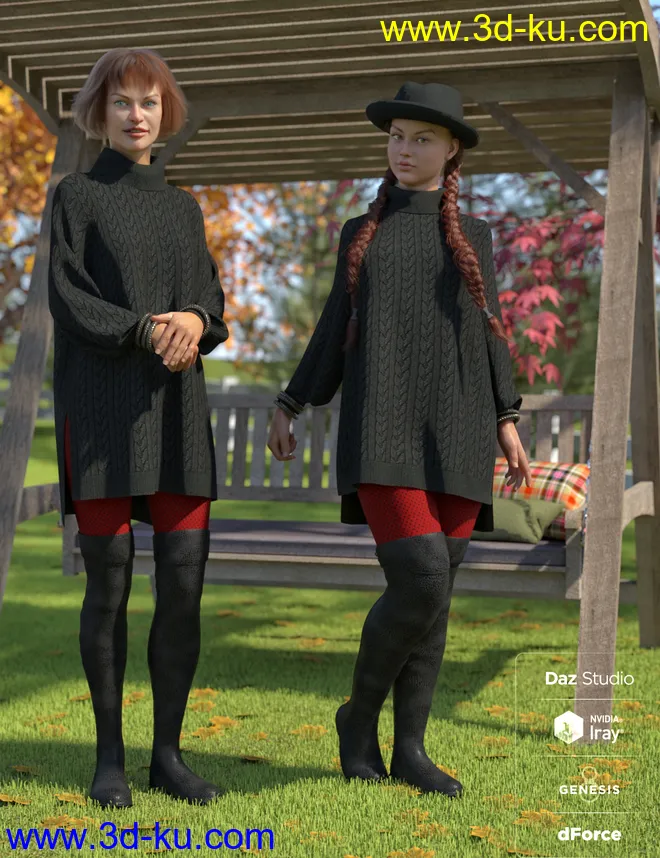 dForce Autumn Days for Genesis 8 Female(s)模型的图片4