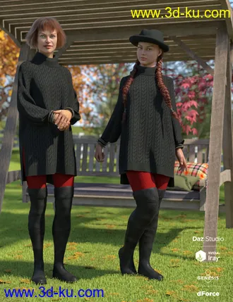 3D打印模型dForce Autumn Days for Genesis 8 Female(s)的图片