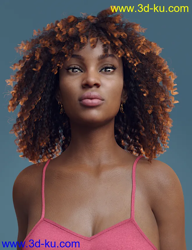 dForce Ayaan Hair for Genesis 8 Females模型的图片1