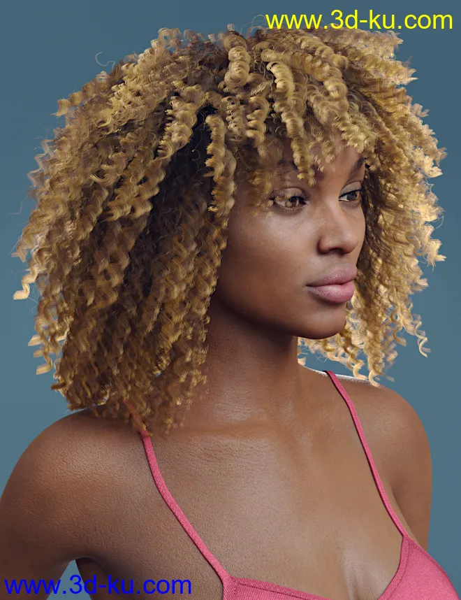 dForce Ayaan Hair for Genesis 8 Females模型的图片6